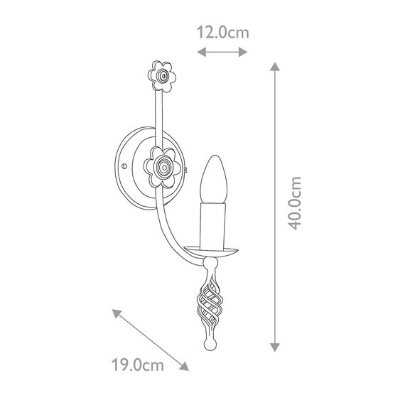 Аплик Belfry 1xE14 Black Elstead Lighting BY1-BLACK | Osvetlenieto.bg