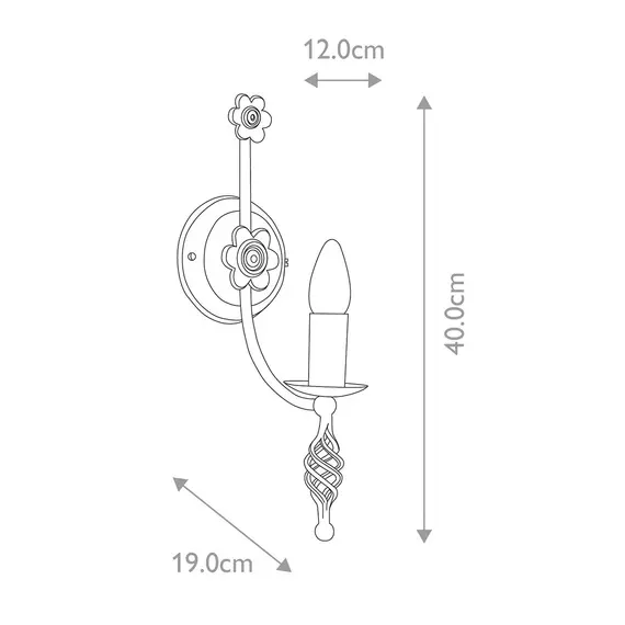 Аплик Belfry 1xE14 Black Elstead Lighting BY1-BLACK | Osvetlenieto.bg
