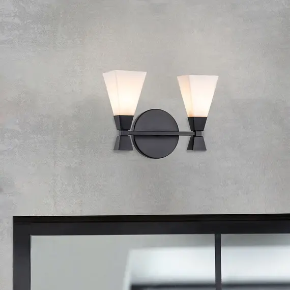 Аплик Bowtie 2lt Matte Black Elstead Lighting BOWTIE-2-MB | Osvetlenieto.bg