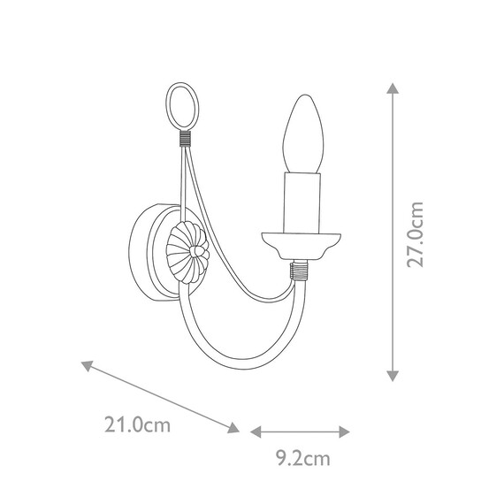 Аплик Carisbrooke 1xE14 Black Elstead Lighting CB1-BLACK | Osvetlenieto.bg