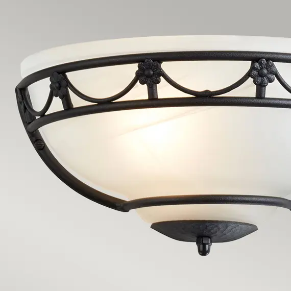 Аплик Carisbrooke 1xE27 Wall Uplighter Black Elstead Lighting CB-WU-BLACK | Osvetlenieto.bg