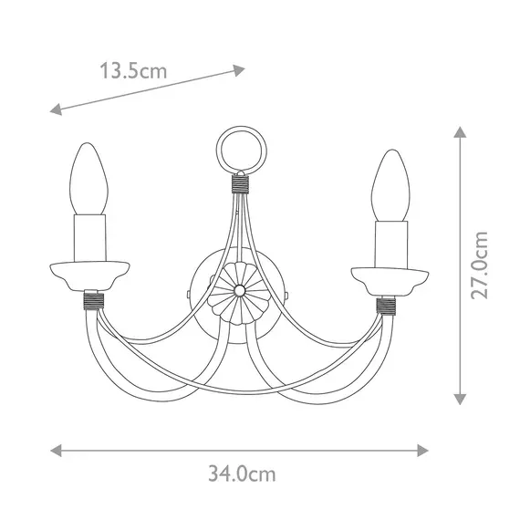 Аплик Carisbrooke 2xE14 Black Elstead Lighting CB2-BLACK | Osvetlenieto.bg