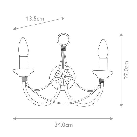 Аплик Carisbrooke 2xE14 Black Elstead Lighting CB2-BLACK | Osvetlenieto.bg