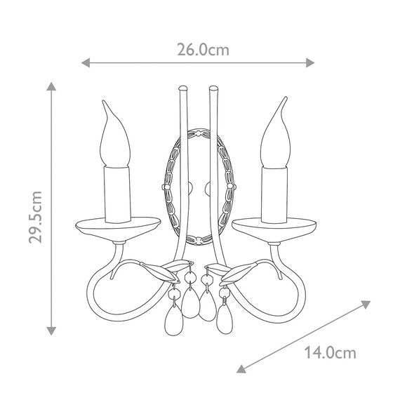 Аплик Christina 2xE14 Silver Gold Patina Elstead Lighting CRT2-SILVER-GOLD | Osvetlenieto.bg Аплик Christina 2xE14 Silver Gold Patina Elstead Lighting CRT2-SILVER-GOLD | Osvetlenieto.bg