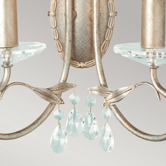 Аплик Christina 2xE14 Silver Gold Patina Elstead Lighting CRT2-SILVER-GOLD | Osvetlenieto.bg