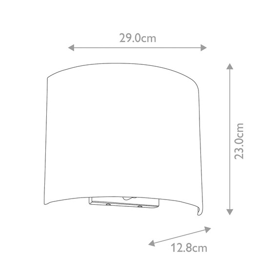 Аплик Cooper 1xE27 Medium Curved Back Plate Polished Chrome Designer's Lightbox DL-COOPER-M-IV-PC | Osvetlenieto.bg