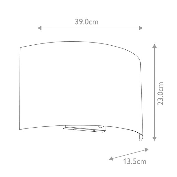 Аплик Cooper 2xE27 Large Curved Back Plate Aged Brass Designer's Lightbox DL-COOPER-L-IV-AB | Osvetlenieto.bg