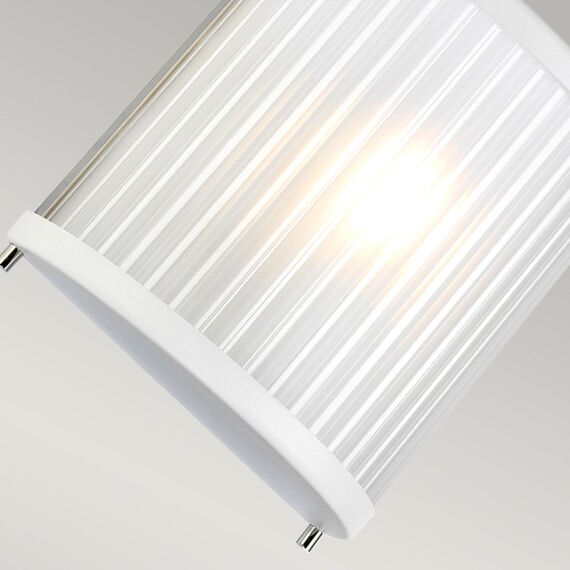Аплик Corona 1xE27 White Satin Painted Polished Nickel Elstead Lighting DL-CORONA1-WPN | Osvetlenieto.bg