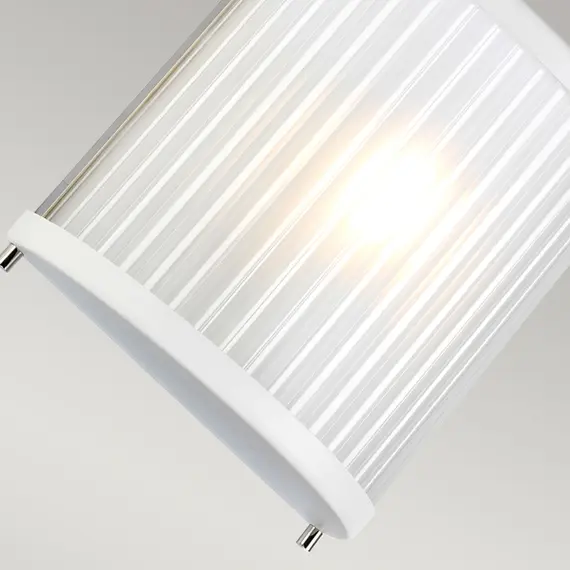 Аплик Corona 1xE27 White Satin Painted Polished Nickel Elstead Lighting DL-CORONA1-WPN | Osvetlenieto.bg