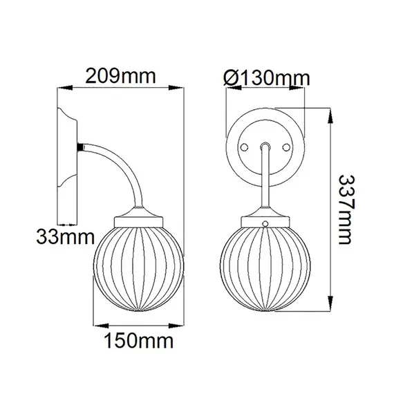 Аплик Cosmos 1xE14 Cream Painted and Aged Brass Elstead Lighting DL-COSMOS1 | Osvetlenieto.bg
