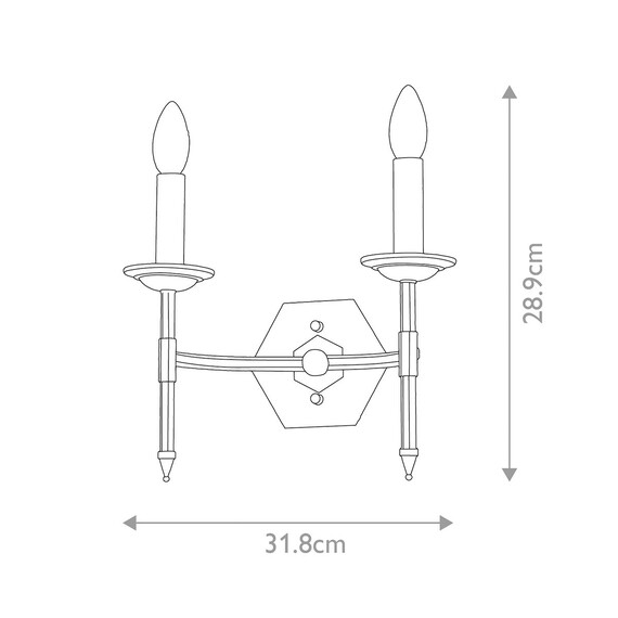 Аплик Crown 2xE14 Iron Gate Elstead Lighting CROWN2 | Osvetlenieto.bg