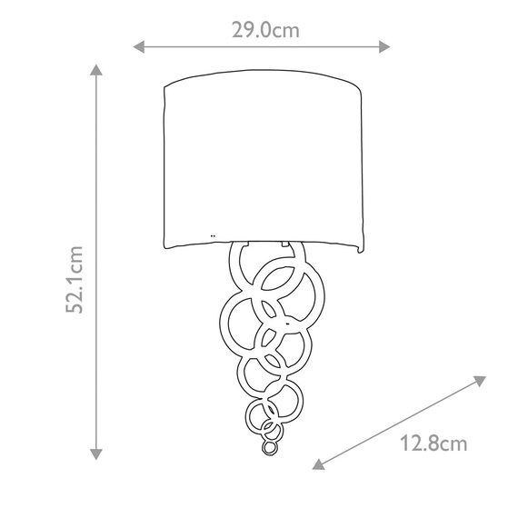 Аплик Curtis Medium 1xE27 Polished Chrome Elstead Lighting CURTIS-MEDIUM-PC | Osvetlenieto.bg