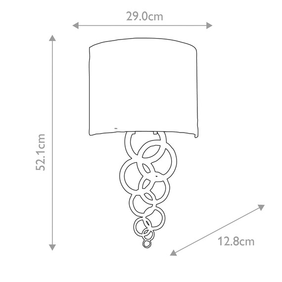 Аплик Curtis Medium 1xE27 Polished Chrome Elstead Lighting CURTIS-MEDIUM-PC | Osvetlenieto.bg
