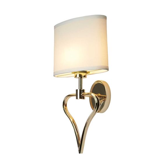Аплик Falmouth 2 Light French Gold White Shade Elstead Lighting BATH-FALMOUTH-FG | Osvetlenieto.bg
