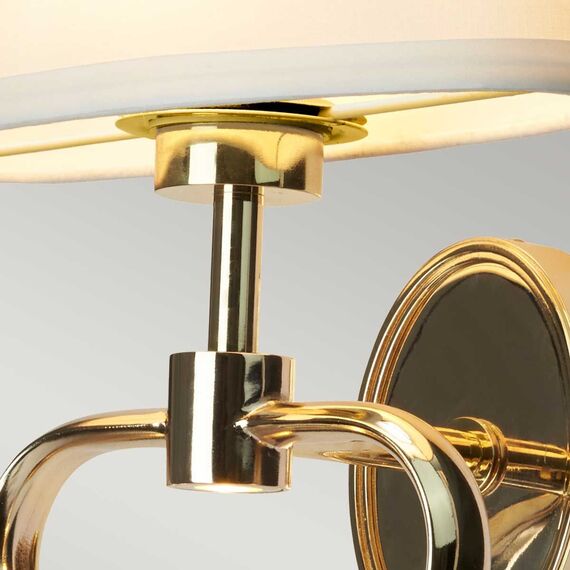 Аплик Falmouth 2 Light French Gold White Shade Elstead Lighting BATH-FALMOUTH-FG | Osvetlenieto.bg