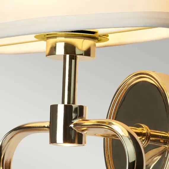 Аплик Falmouth 2 Light French Gold White Shade Elstead Lighting BATH-FALMOUTH-FG | Osvetlenieto.bg