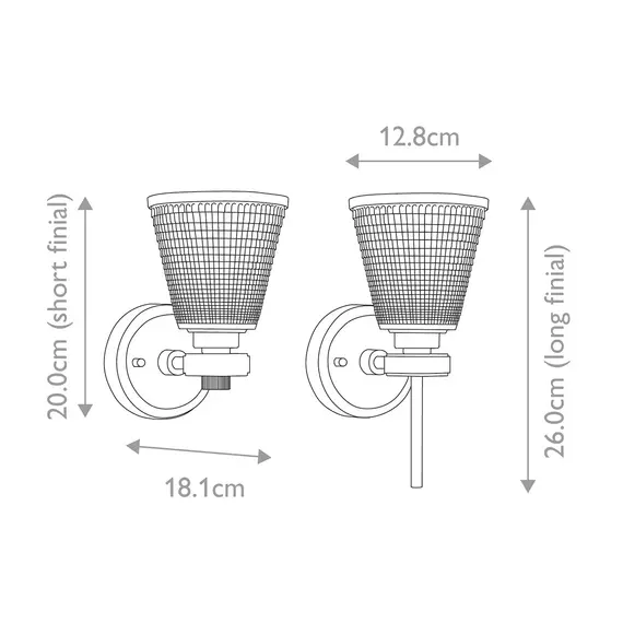 Аплик Gunnislake 1xG9 Polished Chrome Elstead Lighting BATH-GUNNIS1-PC | Osvetlenieto.bg