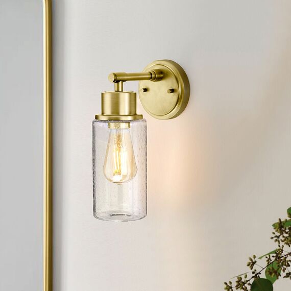 Аплик Morvah 1xE27 Brushed Brass Elstead Lighting BATH-MORVAH1-BB | Osvetlenieto.bg