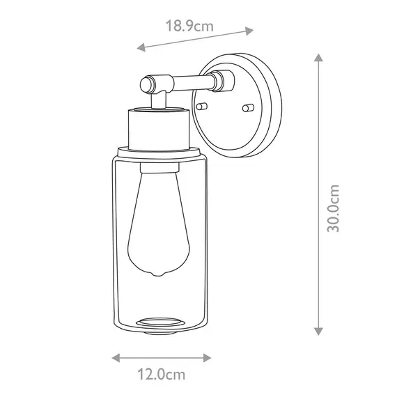 Аплик Morvah 1xE27 Polished Chrome Elstead Lighting BATH-MORVAH1-PC | Osvetlenieto.bg
