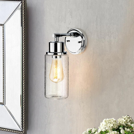 Аплик Morvah 1xE27 Polished Chrome Elstead Lighting BATH-MORVAH1-PC | Osvetlenieto.bg