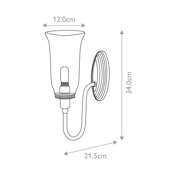 Аплик за баня Blake 1 Polished Chrome Elstead Lighting BATH-BLAKE2-PC | Osvetlenieto.bg