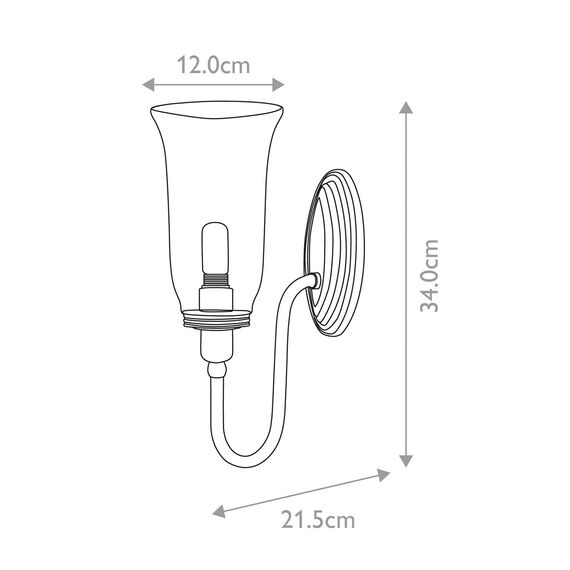 Аплик за баня Blake 1 Polished Nickel Elstead Lighting BATH-BLAKE2-PN | Osvetlenieto.bg