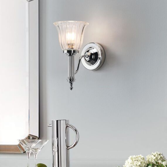Аплик за баня Carroll 1xG9 Polished Chrome Elstead Lighting BATH-CARROLL1-PC | Osvetlenieto.bg