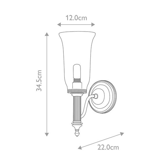 Аплик за баня Carroll 1xG9 Polished Chrome Elstead Lighting BATH-CARROLL2-PC | Osvetlenieto.bg