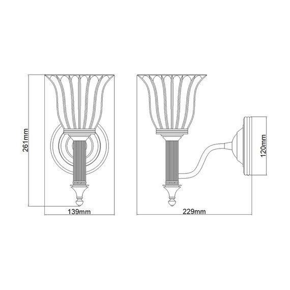 Аплик за баня Carroll 1xG9 Polished Nickel Elstead Lighting BATH-CARROLL1-PN | Osvetlenieto.bg