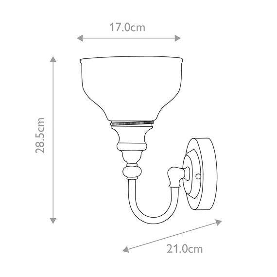 Аплик за баня Cheadle 1xG9 Polished Chrome Elstead Lighting BATH-CD1 | Osvetlenieto.bg