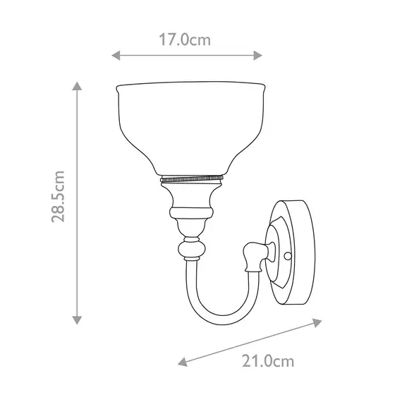 Аплик за баня Cheadle 1xG9 Polished Chrome Elstead Lighting BATH-CD1 | Osvetlenieto.bg