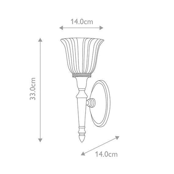 Аплик за баня Dryden 1xG9 Polished Brass Elstead Lighting BATH-DRYDEN1-PB | Osvetlenieto.bg