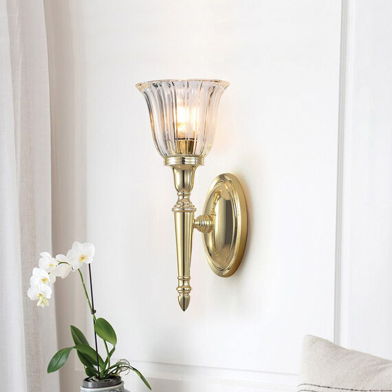 Аплик за баня Dryden 1xG9 Polished Brass Elstead Lighting BATH-DRYDEN1-PB | Osvetlenieto.bg