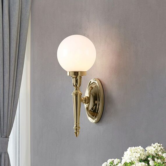 Аплик за баня Dryden 1xG9 Polished Brass Elstead Lighting BATH-DRYDEN4-PB | Osvetlenieto.bg