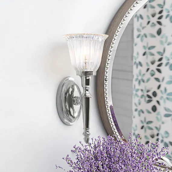 Аплик за баня Dryden 1xG9 Polished Chrome Elstead Lighting BATH-DRYDEN1-PC | Osvetlenieto.bg
