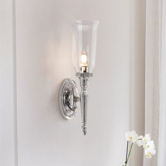 Аплик за баня Dryden 1xG9 Polished Chrome Elstead Lighting BATH-DRYDEN2-PC | Osvetlenieto.bg