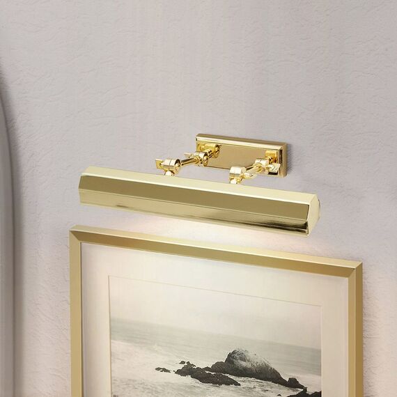 Аплик за картина Chawton 2xE14 Medium Picture Polished Brass Elstead Lighting CHAWTON-PLM-PB | Osvetlenieto.bg