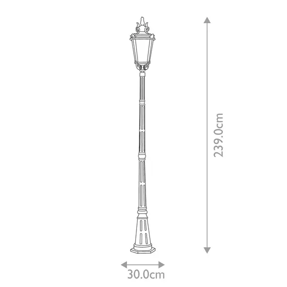 Градински стълб Baltimore 1xE27 Large Weathered Bronze Elstead Lighting BT5-L | Osvetlenieto.bg