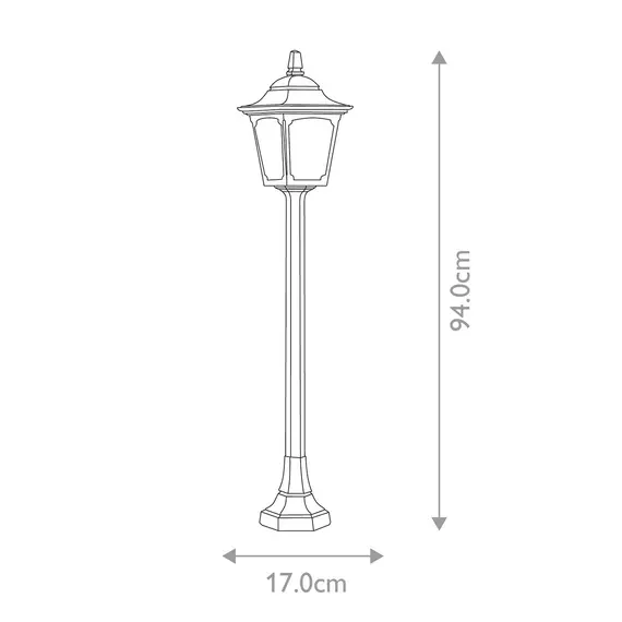 Градински стълб Chapel 1xE27 Mini Black Elstead Lighting CPM5-BLACK | Osvetlenieto.bg