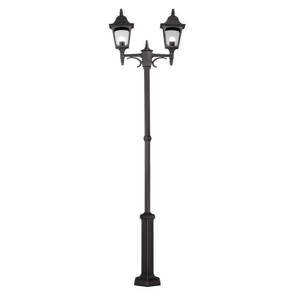 Градински стълб Chapel 2xE27 Twin Post Black Elstead Lighting CP8-BLACK | Osvetlenieto.bg