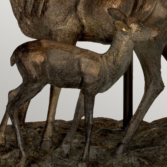 Настолна лампа Amelia 1xE27 Oval Shade Bronze Patina Designer's Lightbox DL-AMELIA-TL | Osvetlenieto.bg