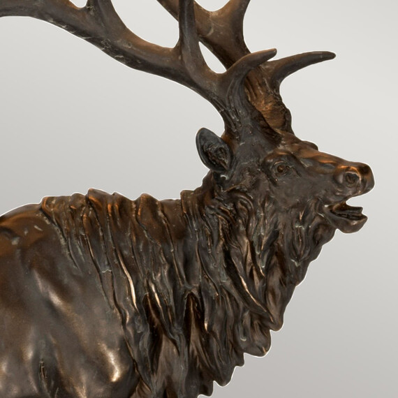 Настолна лампа Angus 1xE27 Oval Shade Bronze Patina Designer's Lightbox DL-ANGUS-TL | Osvetlenieto.bg