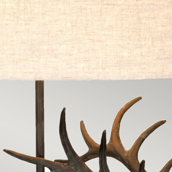 Настолна лампа Angus 1xE27 Oval Shade Bronze Patina Designer's Lightbox DL-ANGUS-TL | Osvetlenieto.bg