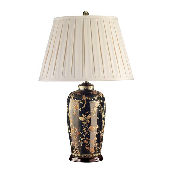 Настолна лампа Black Birds 1xE27 Black and Gold Elstead Lighting BLACKBIRDS-TL | Osvetlenieto.bg