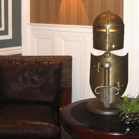 Настолна лампа Crusader 1xGX53 Burnished Bronze Elstead Lighting CRUSADER-T-L | Osvetlenieto.bg