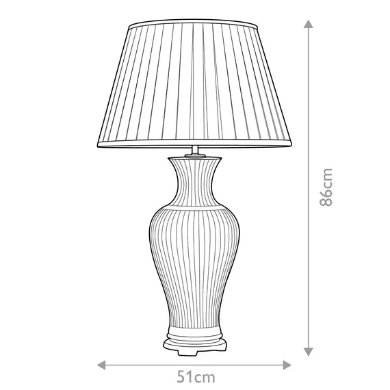 Настолна лампа Dalian 1xE27 Tall Empire Shade Celadon Designer's Lightbox DL-DALIAN-TL | Osvetlenieto.bg