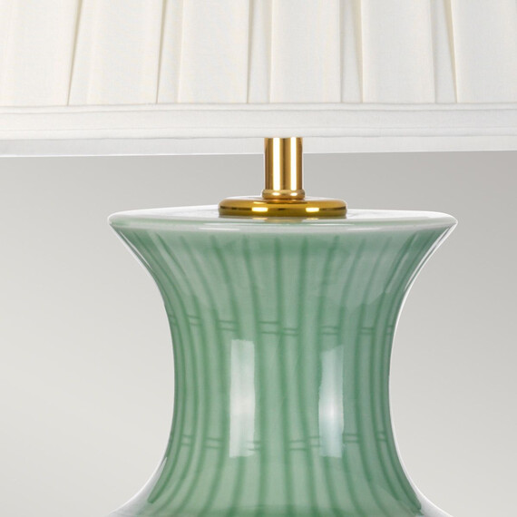 Настолна лампа Dalian 1xE27 Tall Empire Shade Celadon Designer's Lightbox DL-DALIAN-TL | Osvetlenieto.bg