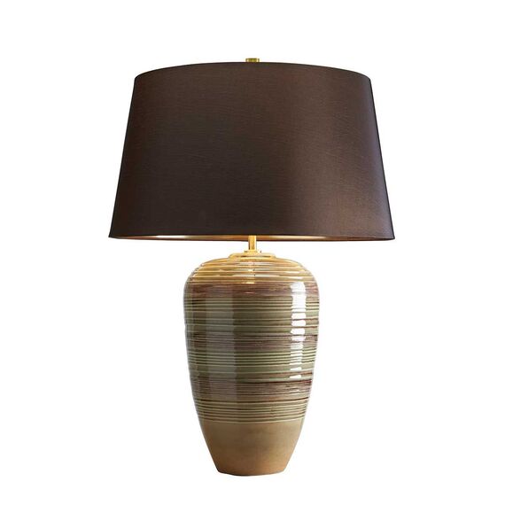 Настолна лампа Demeter 1xE27 Green and Brown Glaze Elstead Lighting DEMETER-TL | Osvetlenieto.bg