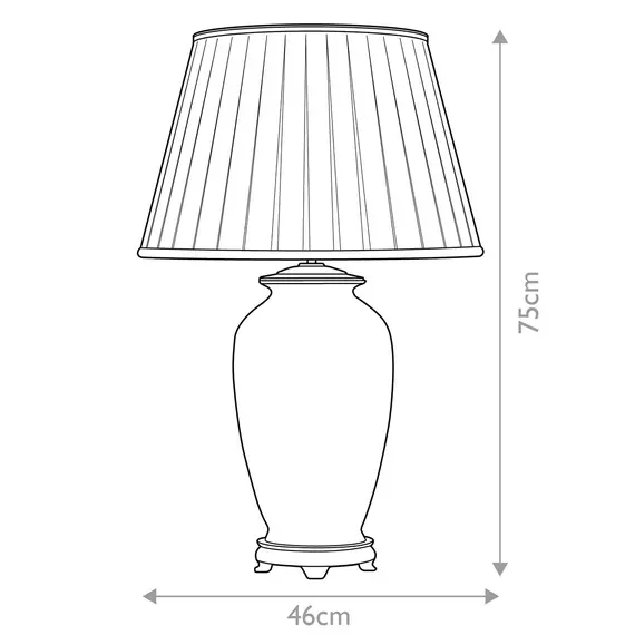 Настолна лампа Dian 1xE27 Tall Empire Shade Silver and Gold Designer's Lightbox DL-DIAN-TL | Osvetlenieto.bg