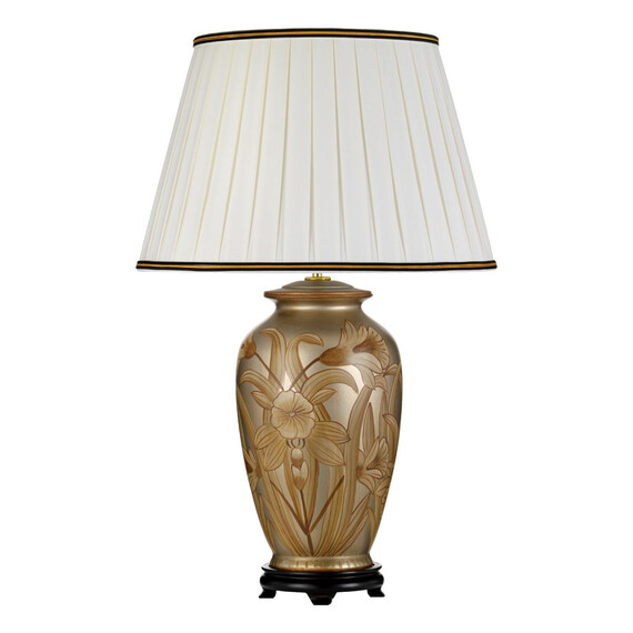 Настолна лампа Dian 1xE27 Tall Empire Shade Silver and Gold Designer's Lightbox DL-DIAN-TL | Osvetlenieto.bg